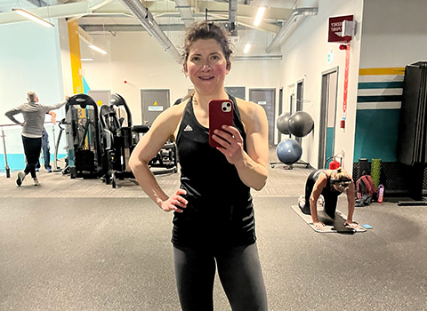 Reignite Coaching's fitness coach Patricia Macfarlane at the gym